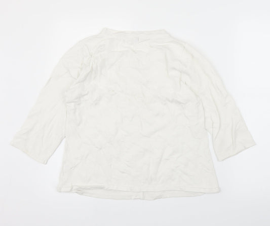Sky Designs Womens White Basic Blouse Size M