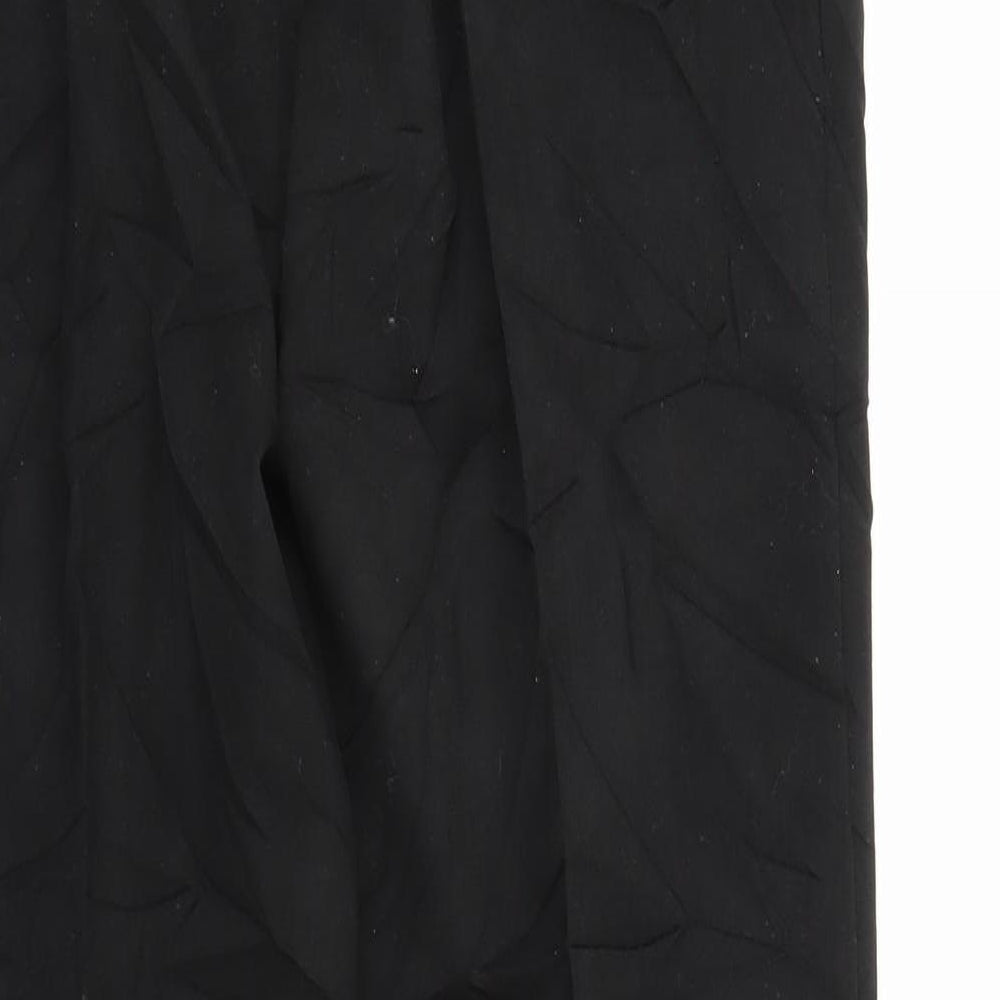 Al Paradise Womens Black Pedal Pusher Trousers Size 12 L27 in