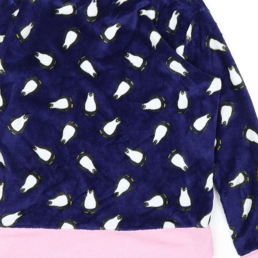 Matalan Womens Blue Solid Top Pyjama Top Size M - Penguin