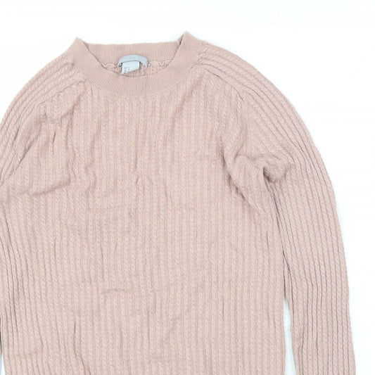 H&M Womens Pink Pullover Jumper Size S