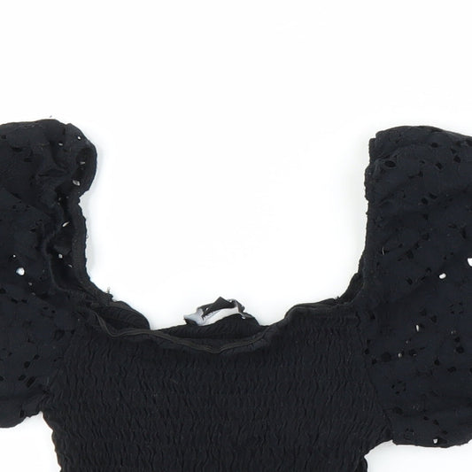 New Look Girls Black Basic Blouse Size 10 Years