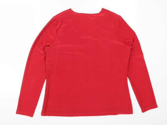 Kaleidoscope Womens Red Basic T-Shirt Size 14