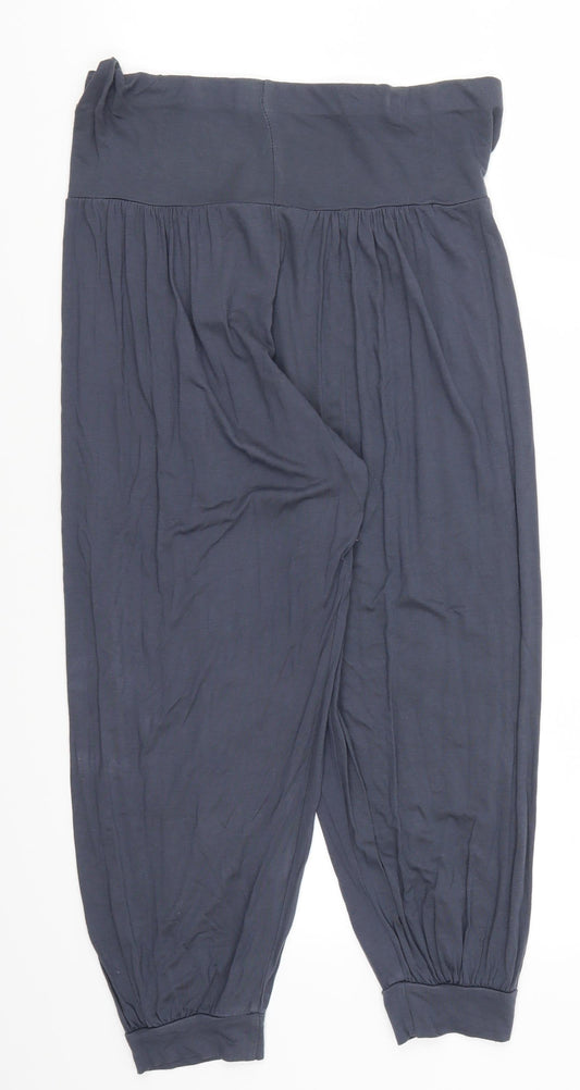 New Look Womens Blue Cropped Trousers Size 12 L21 in
