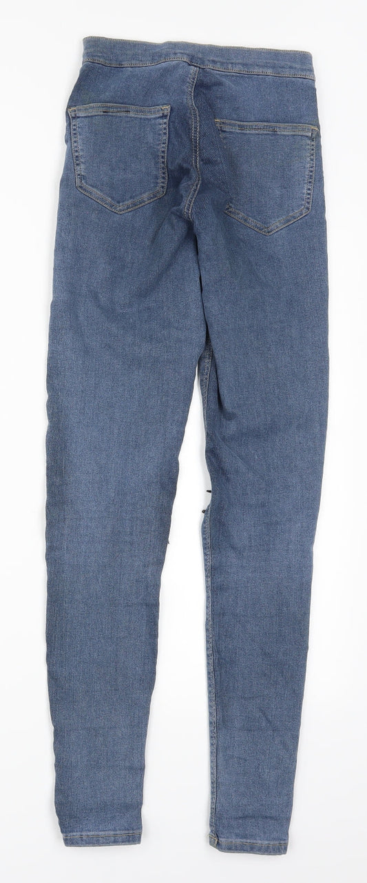 Topshop Womens Blue Denim Skinny Jeans Size 25 in L26 in