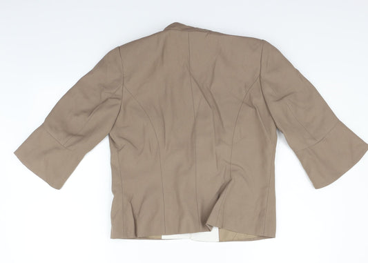 Roman Womens Beige Jacket Blazer Size 12