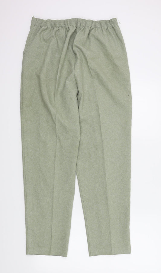 Classic Womens Green Trousers Size 14 L27 in
