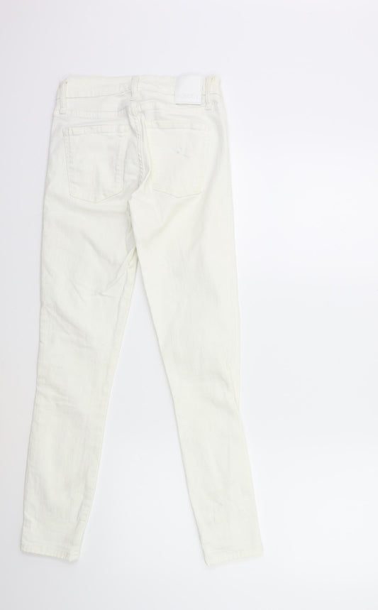 Nobody Womens White Denim Skinny Jeans Size 26 in L27 in