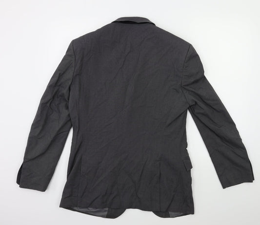 Icona Mens Grey Jacket Suit Jacket Size 38