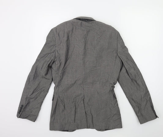 Cedar Wood State Mens Grey Jacket Suit Jacket Size 34