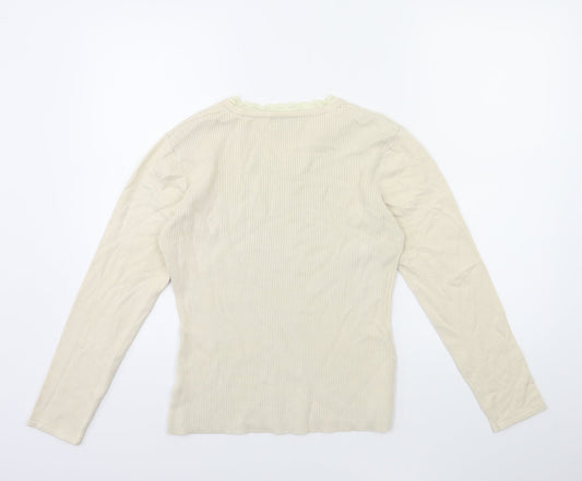 Nightingales Womens Beige Knit Pullover Jumper Size L