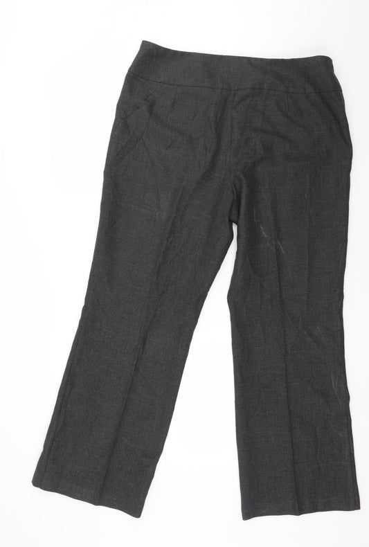 Marks and Spencer Womens Grey Trousers Size 16 L30 in