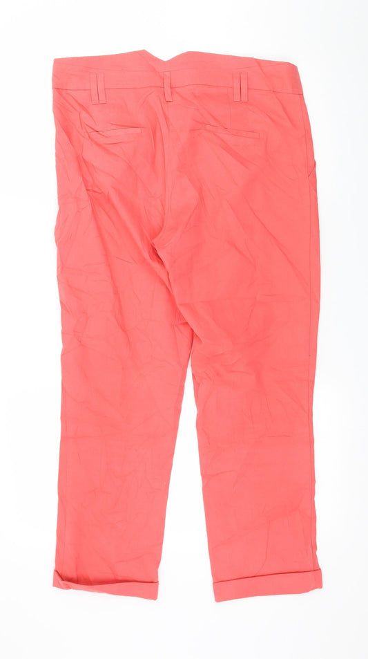 Topshop Womens Pink Trousers Size 10 L26 in