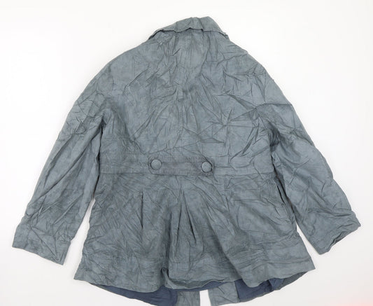 Patra Womens Blue Jacket Suit Jacket Size M
