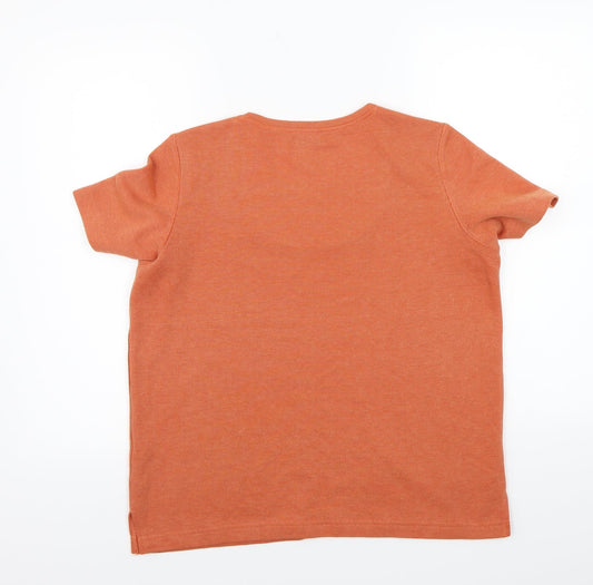 BM Womens Orange Basic T-Shirt Size S