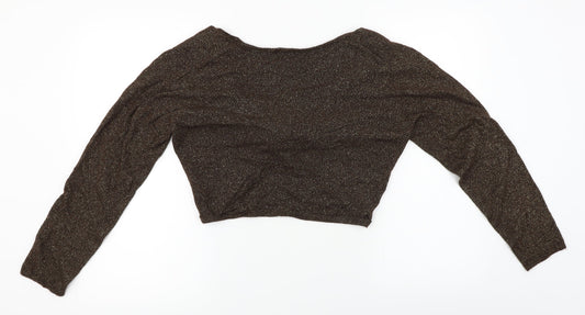 Marks and Spencer Womens Brown Cardigan Jumper Size 16