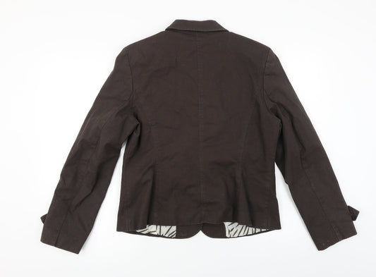 La vie Womens Brown Jacket Coat Size 14