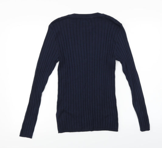 cedar wood state Womens Blue Pullover Jumper Size S