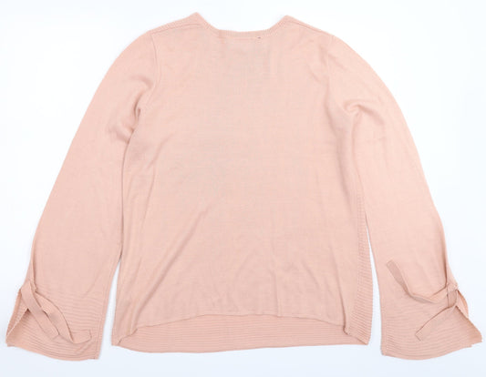 Dorothy Perkins Womens Pink Knit Pullover Jumper Size 14