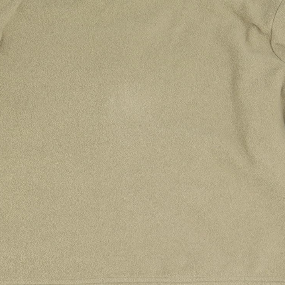BM Womens Beige Fleece Jacket Coat Size L