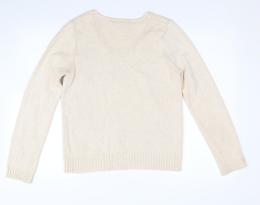 BHS Womens Beige Knit Pullover Jumper Size 12