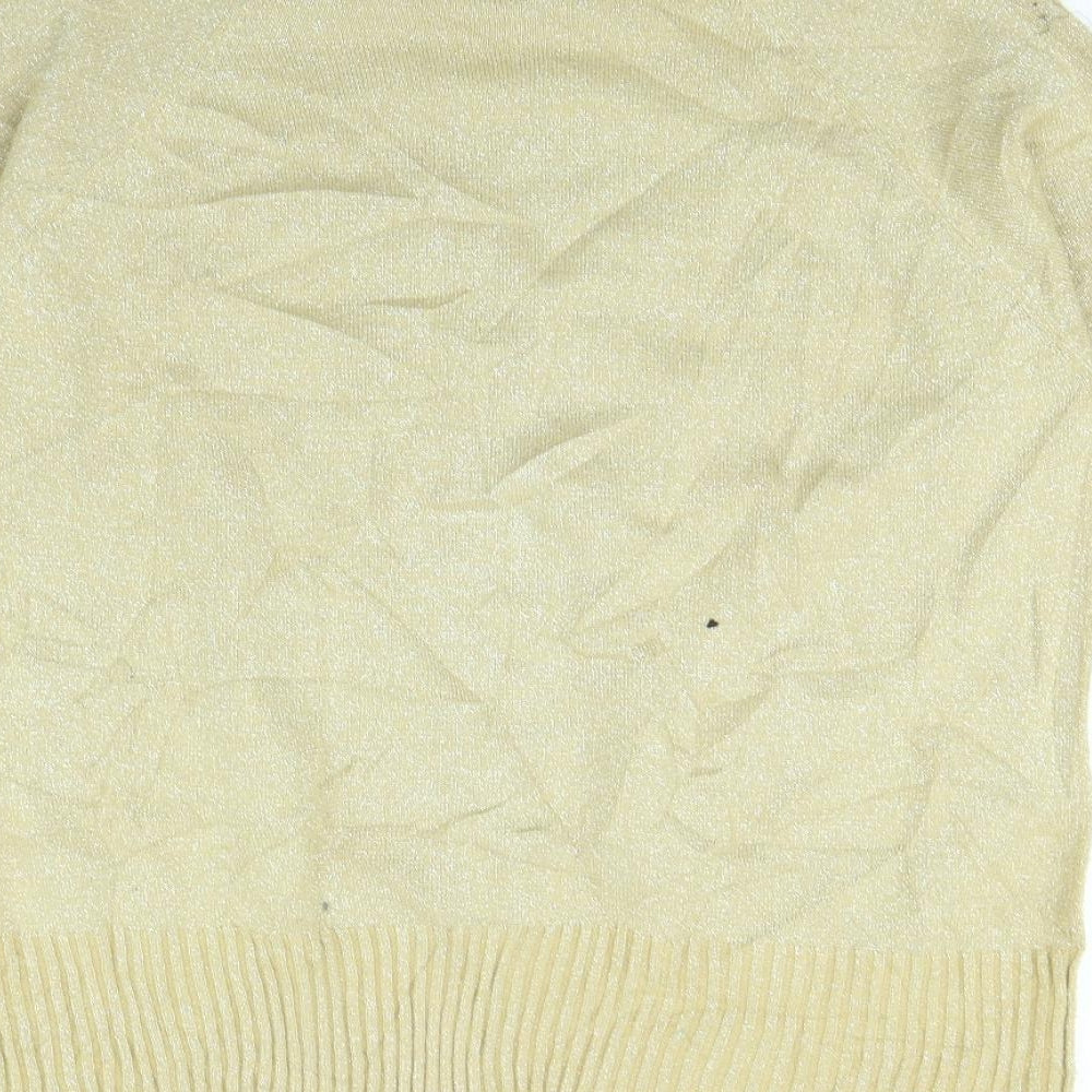 Bonmarché Womens Gold Pullover Jumper Size L