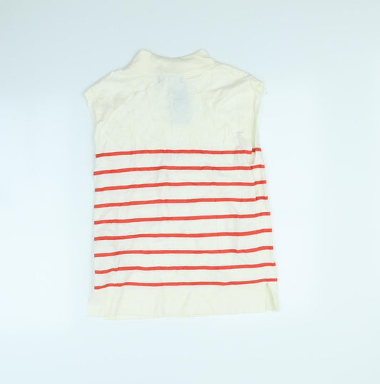 M&S Womens Ivory Striped Pullover Jumper Size 8