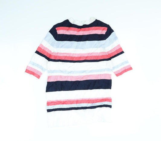 M&S Womens Multicoloured Striped Pullover Jumper Size 12