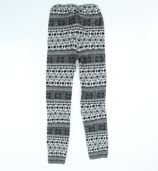 Preworn Womens Grey Striped Trousers Size 28 in L29 in