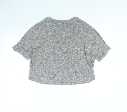 New Look Womens Grey Basic T-Shirt Size 8