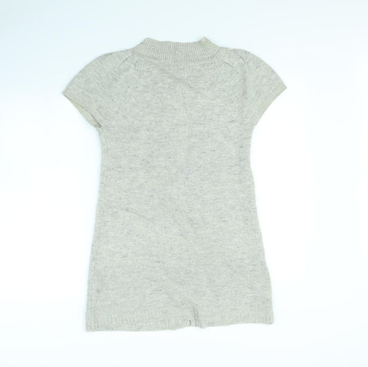 Ella Womens Grey Jumper Dress Size S