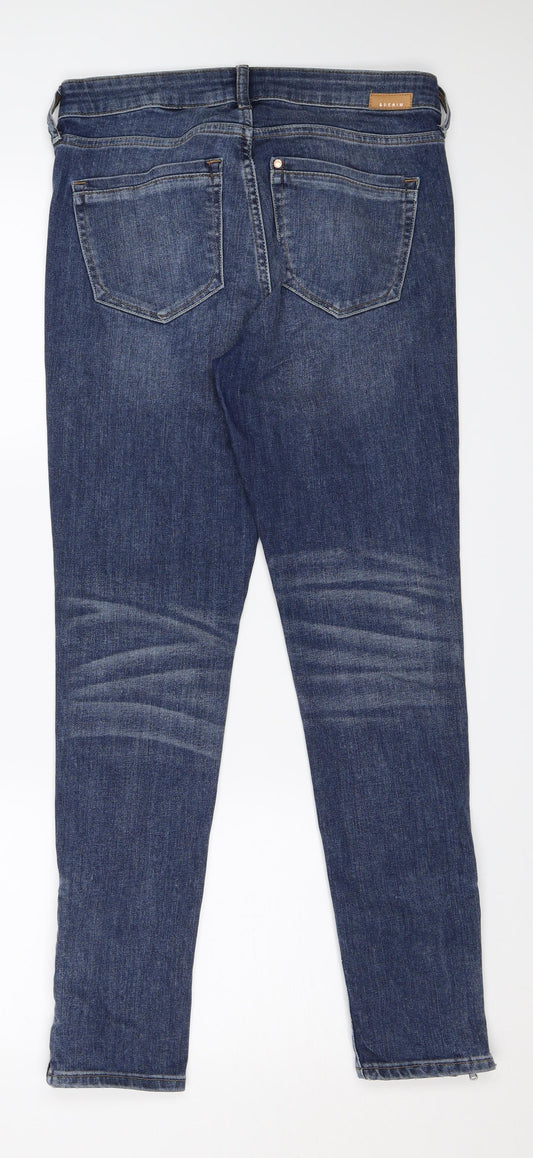 H&M Womens Blue Denim Skinny Jeans Size 8 L28 in