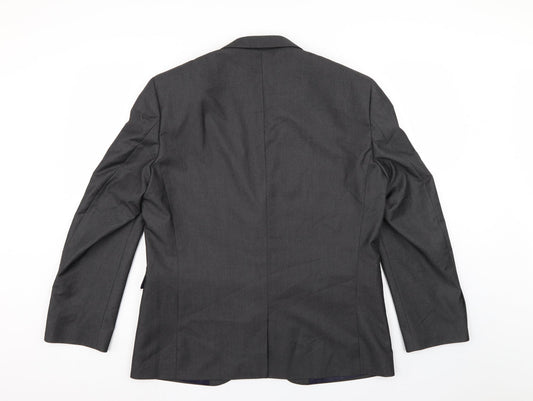 NEXT Mens Grey Striped Jacket Suit Jacket