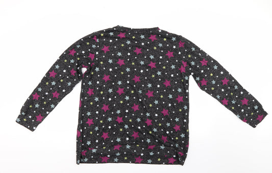 Pretty direct Womens Multicoloured Polka Dot Pullover Sweatshirt Size 12