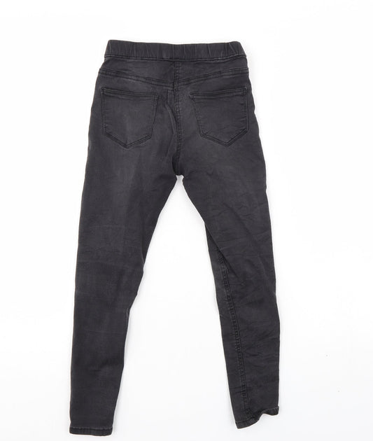 The Rosie Girls Black Damask Tapered Jeans Size 8 Years