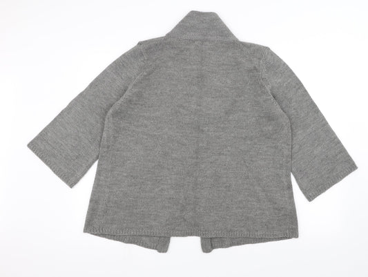 George Womens Grey Knit Jacket Coatigan Size 18