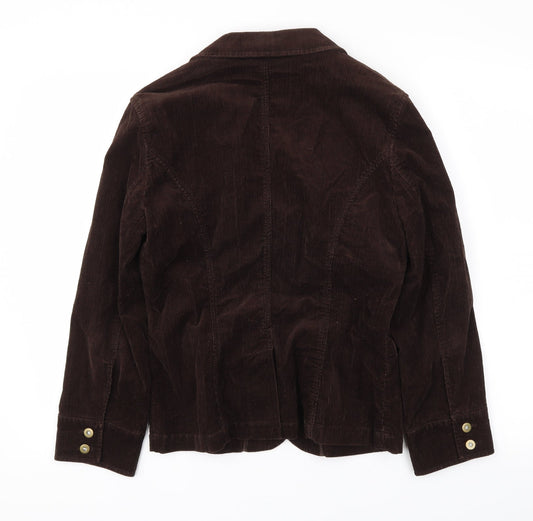 M&S Womens Brown Jacket Blazer Size 10