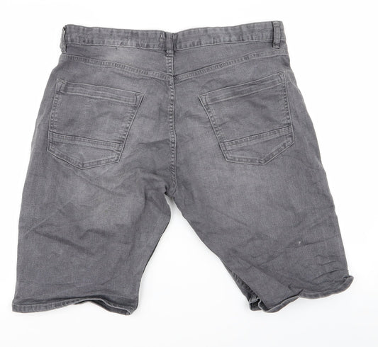 Preworn Womens Grey Biker Shorts Size 36