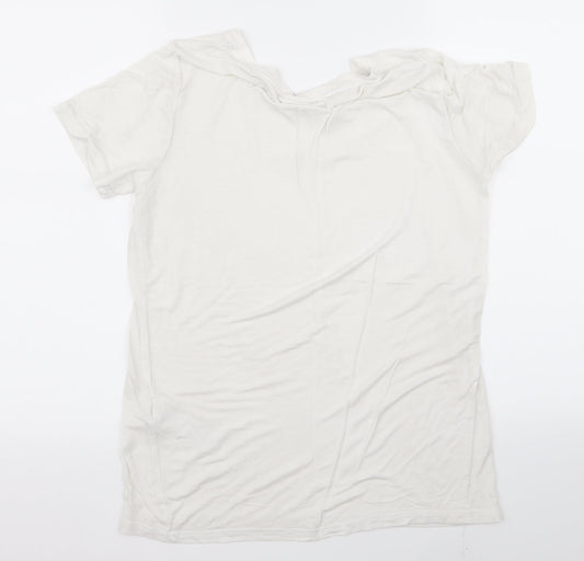 Preworn Womens White Basic T-Shirt Size M