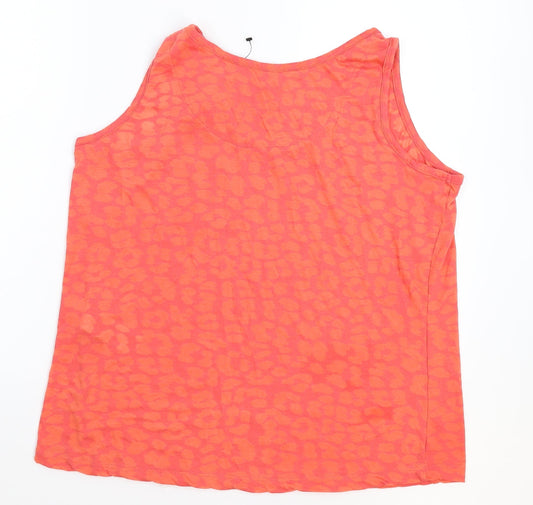 JD Williams Womens Orange Basic Tank Size 18