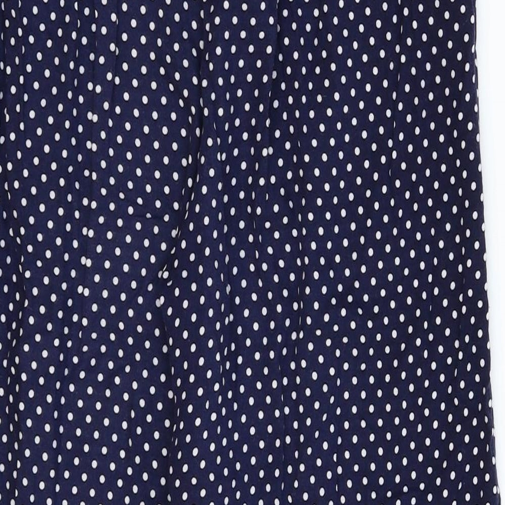 Preworn Womens Blue Polka Dot Sweatpants Trousers Size L L25 in