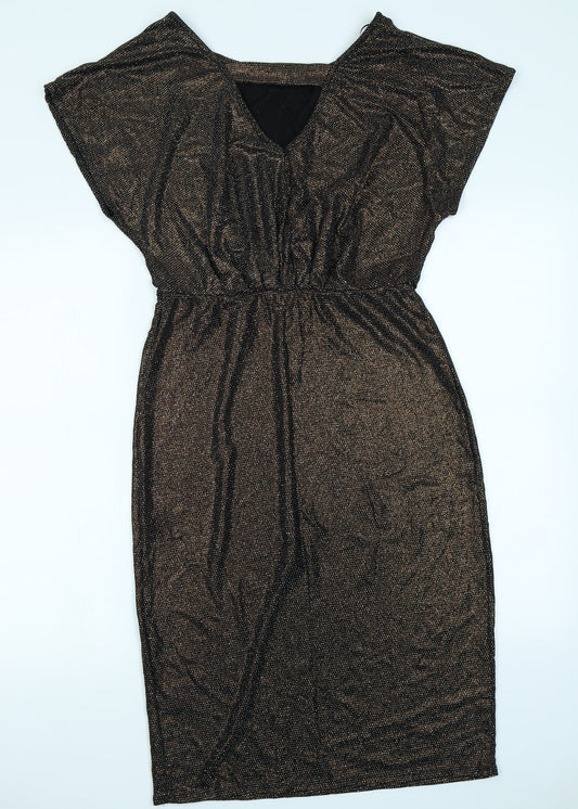 Preworn Womens Black Pencil Dress Size 12