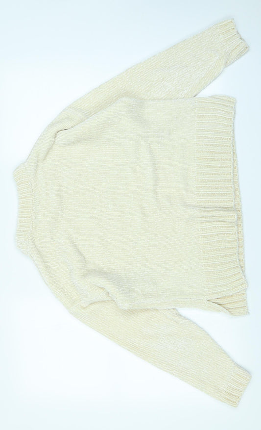 M&S Collection Womens Ivory Pullover Jumper Size M