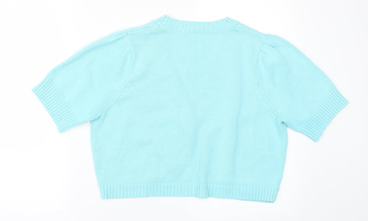 Preworn1 Womens Blue Cardigan Jumper Size 16