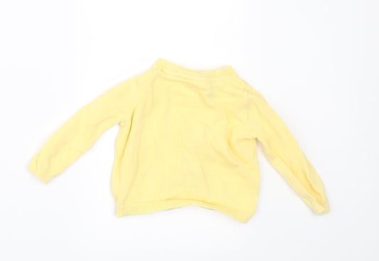 NEXT Girls Yellow Cardigan Jumper Size 3-6 Months