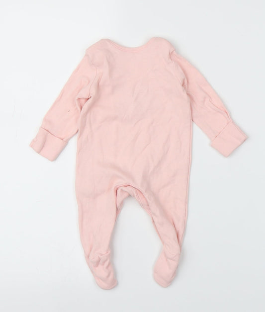George Girls Pink Babygrow One-Piece Size 0-3 Months - Unicorn