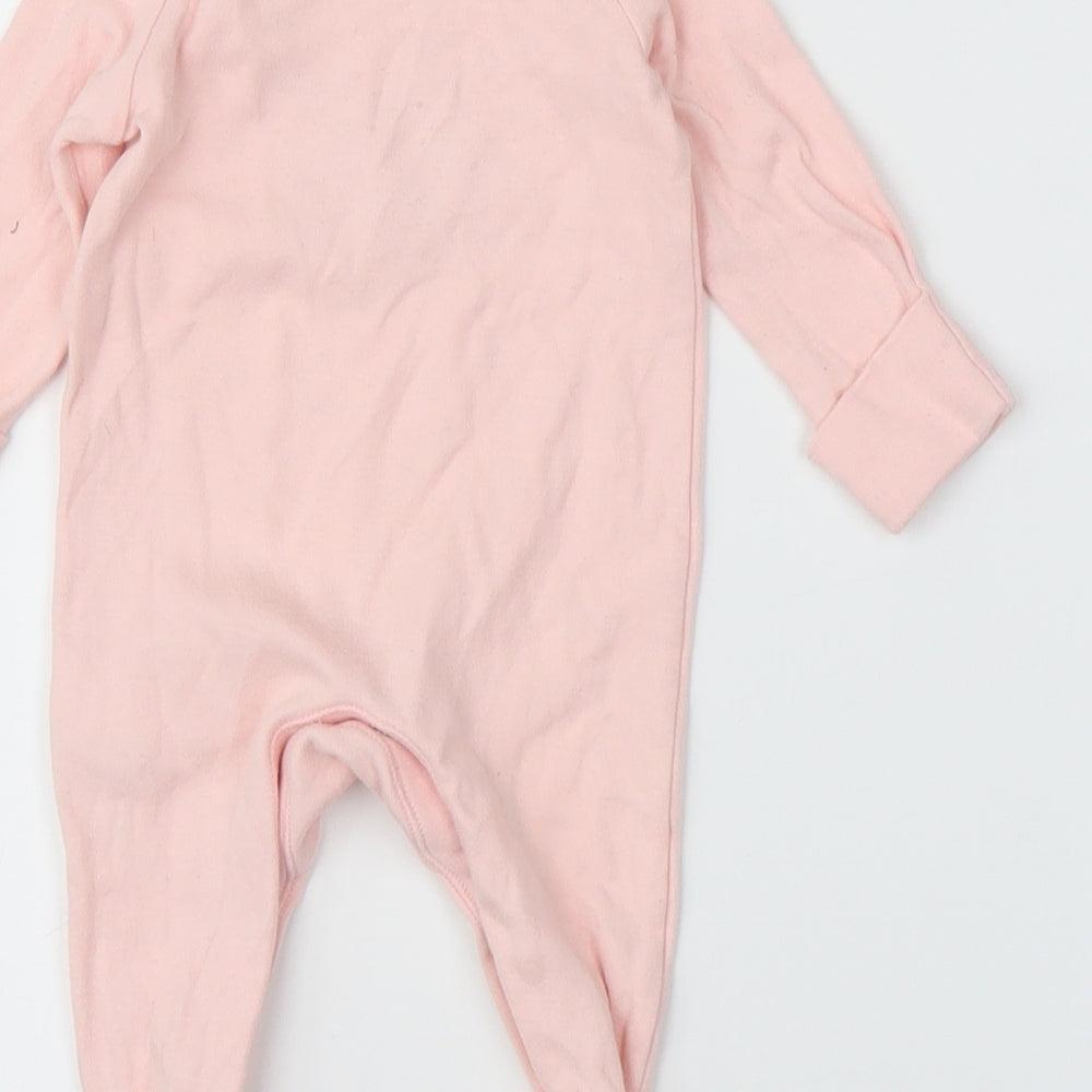 George Girls Pink Babygrow One-Piece Size 0-3 Months - Unicorn