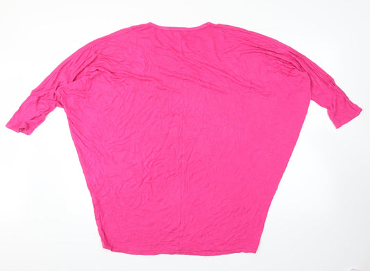 LV Clothing Womens Pink Basic Blouse Size L