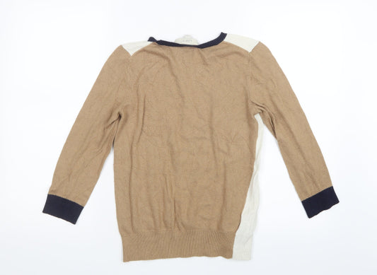 LOFT Womens Beige Knit Pullover Jumper Size S