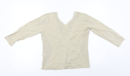 Linea Womens Beige Pullover Jumper Size M