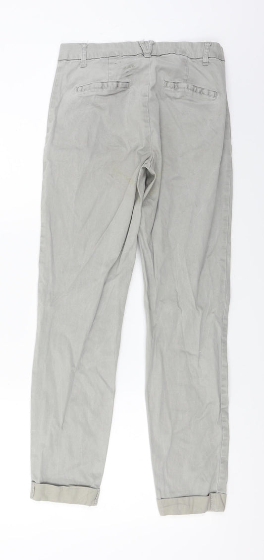 Preworn Womens Grey Trousers Size 28 in L25 in